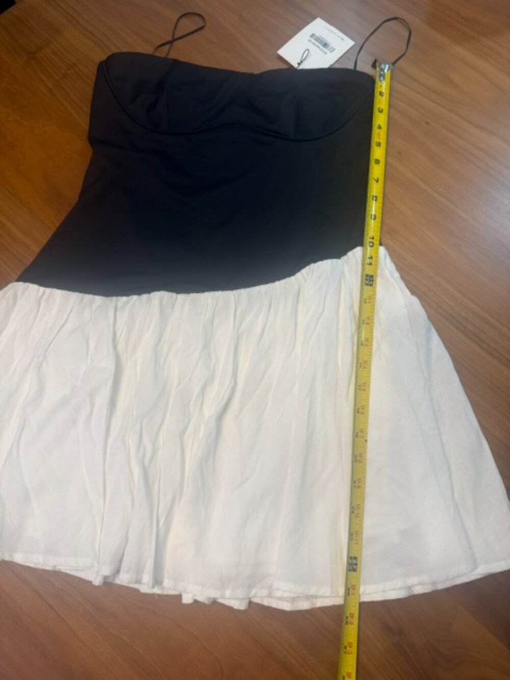 Current NWT Hello Molly Black White Corset Bustier Asymmetric strapless Mini S/M - Picture 12 of 12